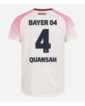 Billige Fotballdrakt Bayer Leverkusen Jarell Quansah #4 Replika Bortedrakt 2025-26 Kortermet Billige Fotballdrakt Bayer Leverkusen Jarell Quansah #4 Replika Bortedrakt 2025-26 Kortermet
